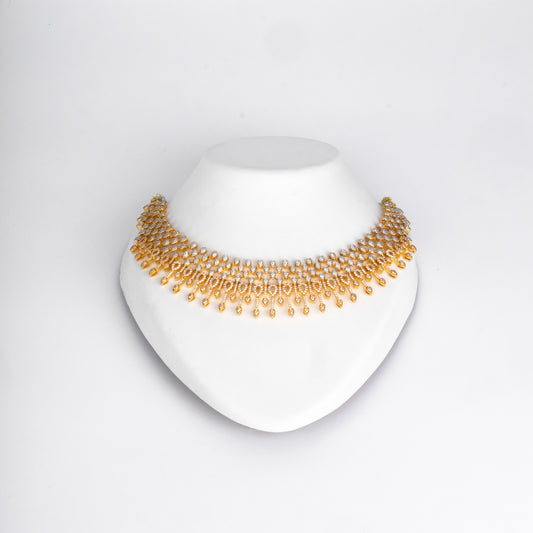 Gold Majestic Glamour Silver Necklace Set