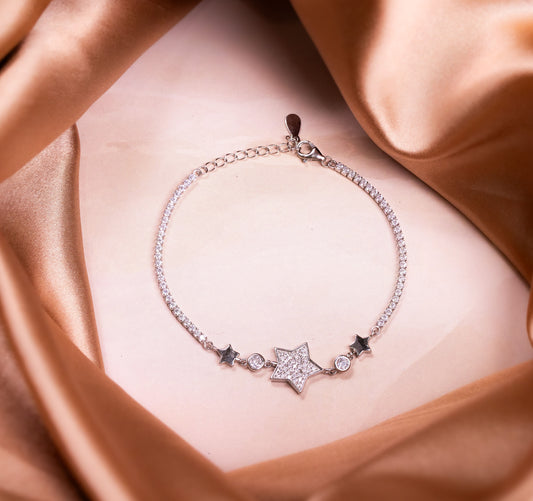 Silver Galactic Charm Bracelet