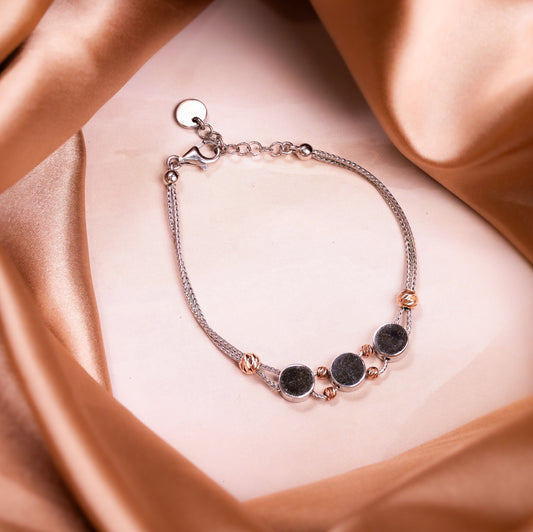 Two Tone Disco Disk Bracelet