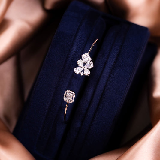 Silver Solitaire Frost Cuff/Kada