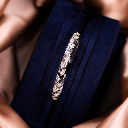 Silver Rich Braided Cuff/Kada