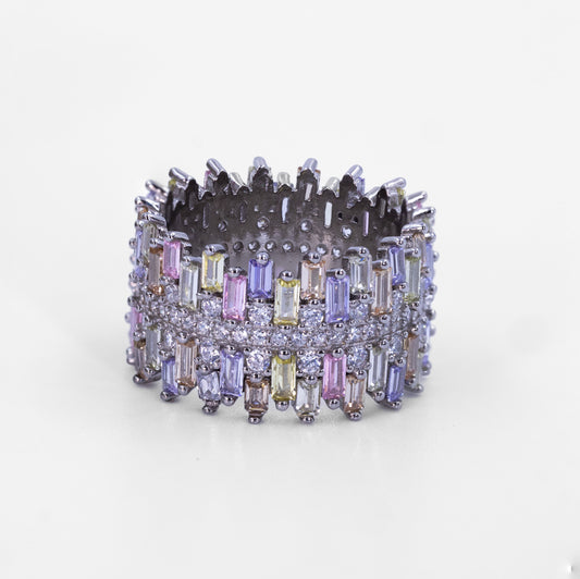 Silver Pastel Dream Band Ring