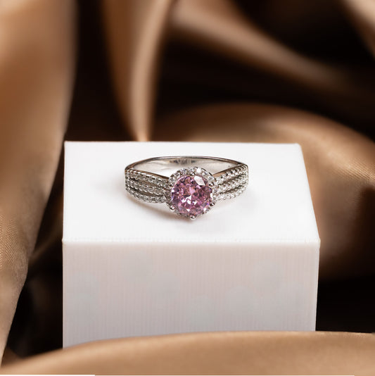 Silver Rose Blossom Ring