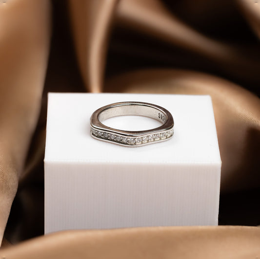 Silver Sleek Serenity Ring