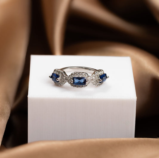 Silver Celestial Sapphire Glow Ring
