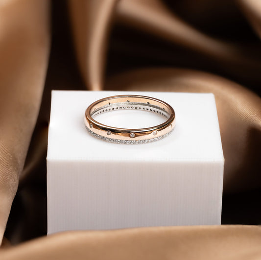 Rose Gold Spark Band Ring