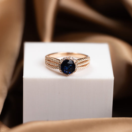 Rose Gold Sapphire Majesty Ring