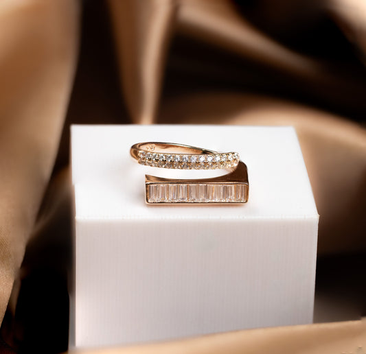 Rose Gold Dual Gleam Ring