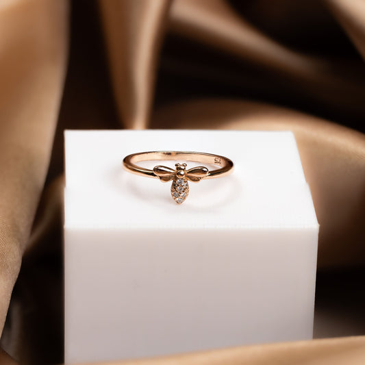 Rose Gold Bee Whisper Ring