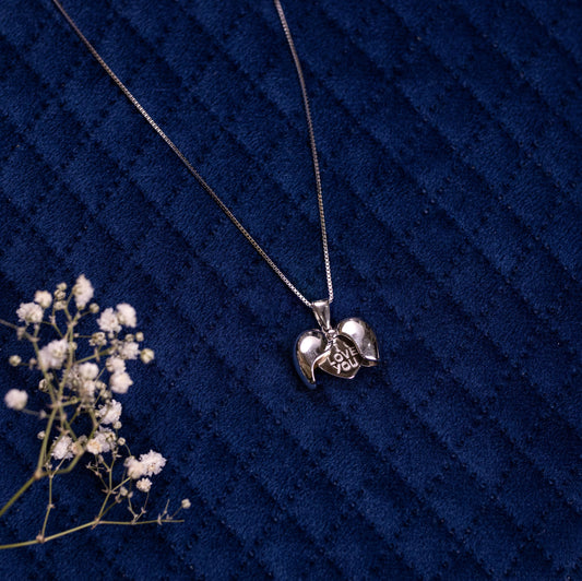 Silver Secret Heart Keepsake Chain Pendant