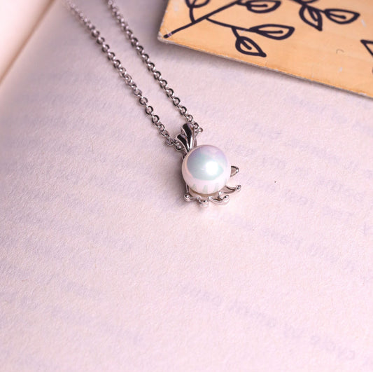 Silver Mother Of Pearl Chain Pendant