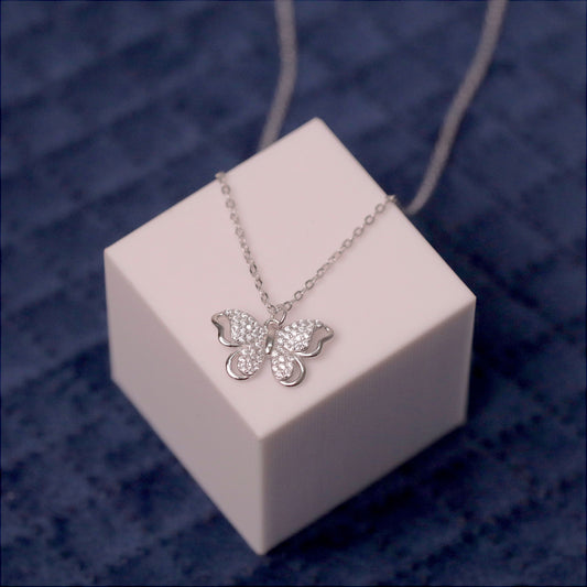 Silver Papillon Chain Pendant