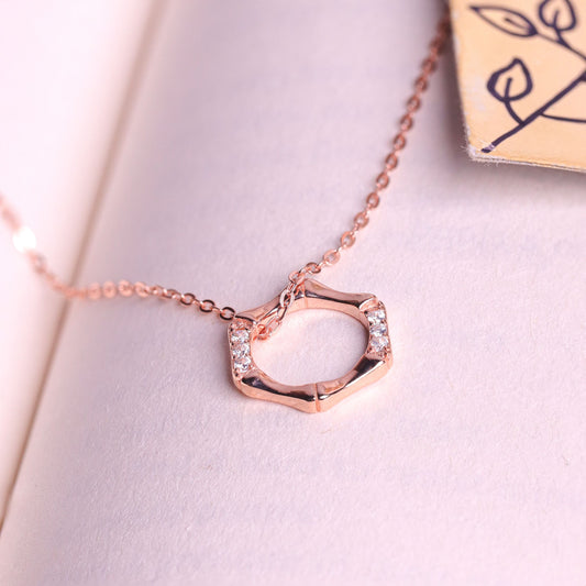 Rose Gold Hexadic Charm Chain Pendant