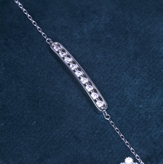 Silver Sleek Charm Bracelet