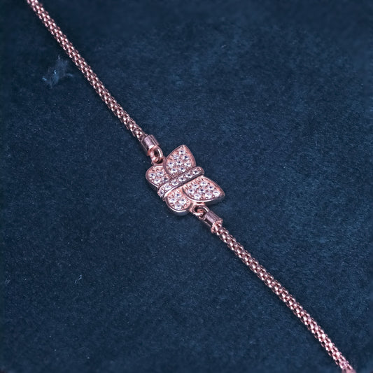 Rose Gold Delicate Butterfly Bracelet
