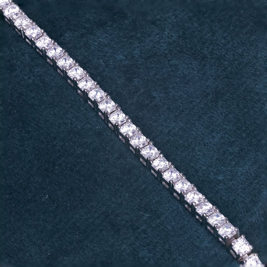 Silver Solitaire Tennis Bracelet