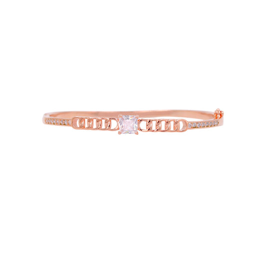 Rose Gold Prism Link Cuff/Kada