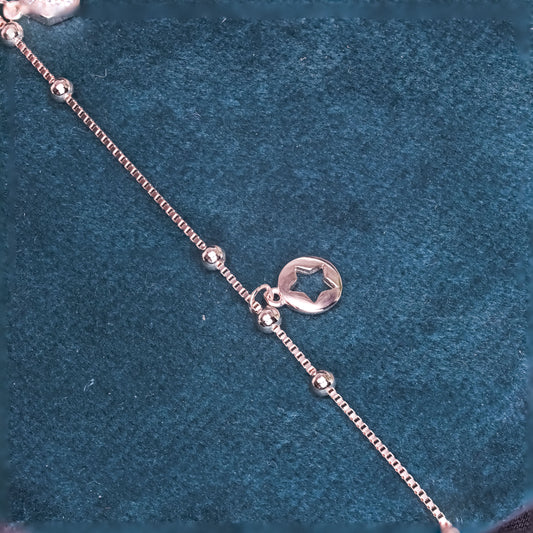 Rose Gold Hexagonal Star Anklet / Payal