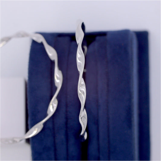 Silver Twine Band Bangle