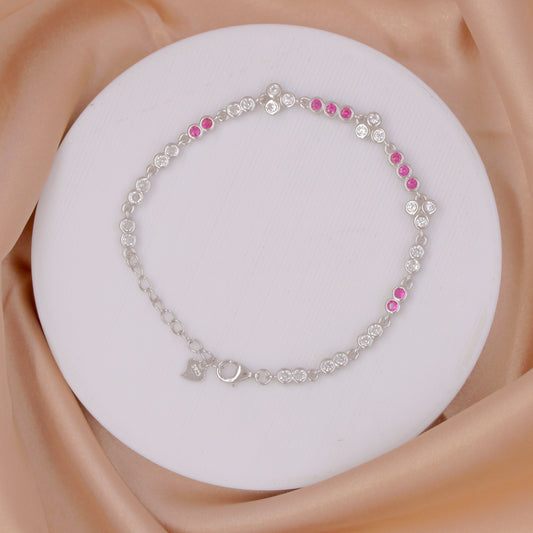 Silver Blanc Rouge Bracelet