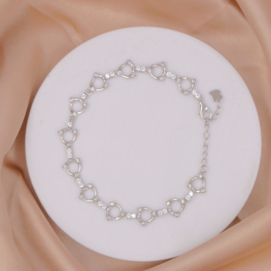 Silver Frost Loops Bracelet