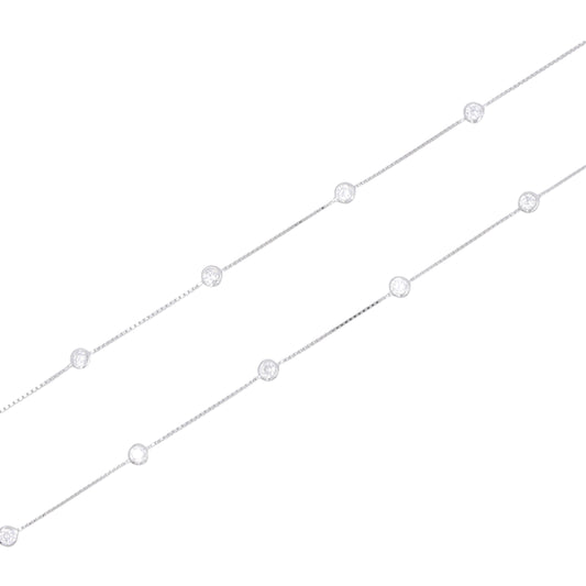 Silver Luna Dot Anklet / Payal