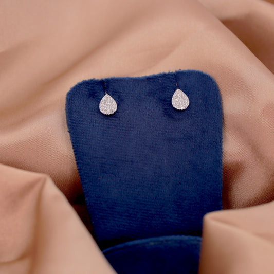 Silver Zircon Drop Earrings