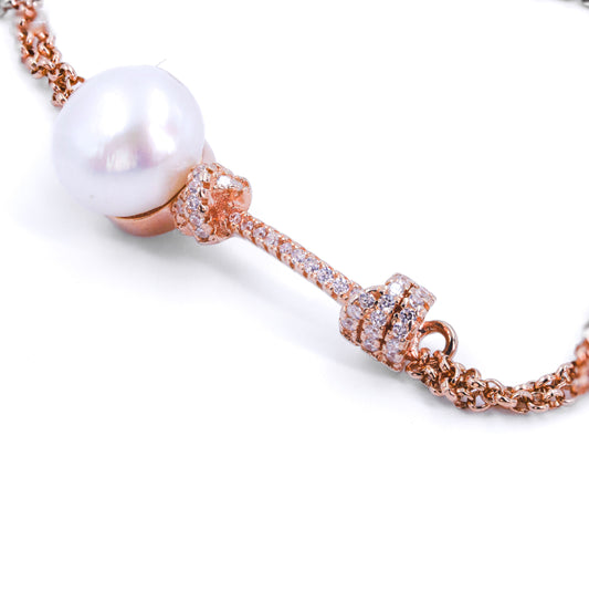 Rose Gold Eternal Bliss Pearl Bracelet