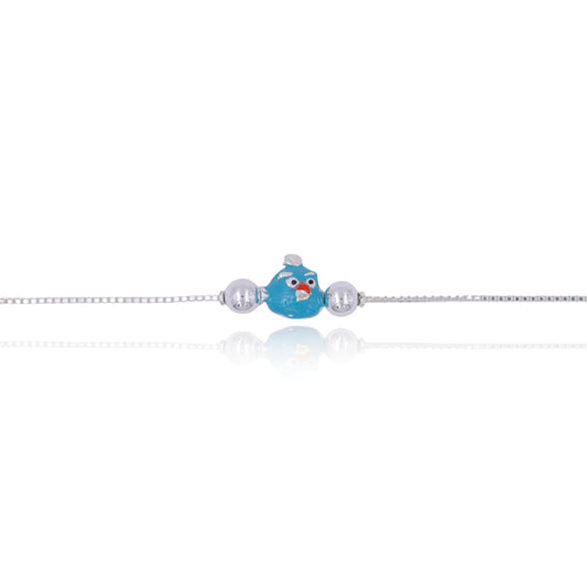 Angry Bird Kids Silver Rakhi