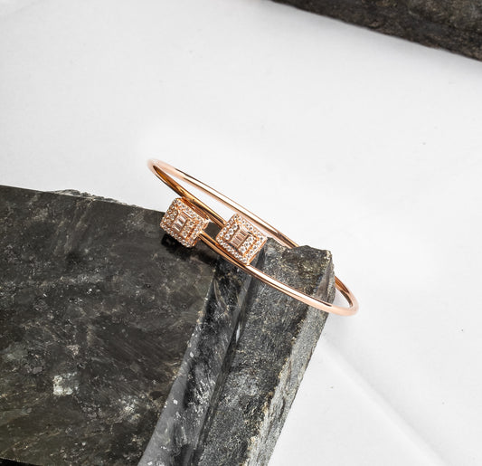 Rose Gold Sterling Grace Cuff/Kada