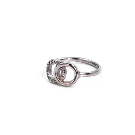 Silver Dual Circle Ring
