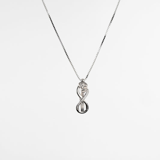 Silver Infinity Hug Chain Pendant