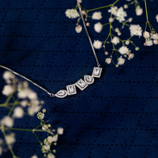 Silver Prism Quint Chain Pendant