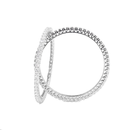 Silver Timeless Solitaire Bangle - 3mm/4mm/5mm