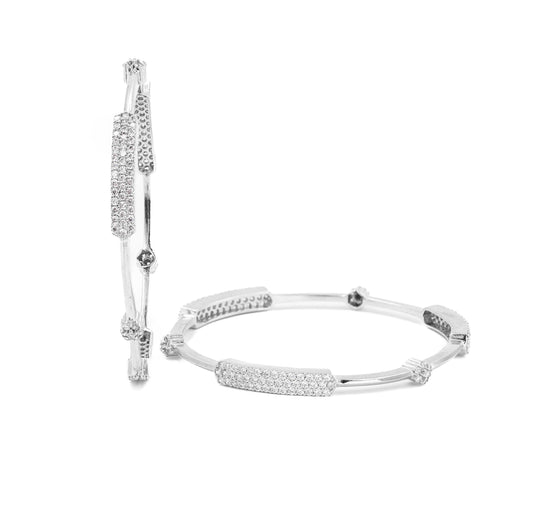 Silver Zirca Luxe Bangle
