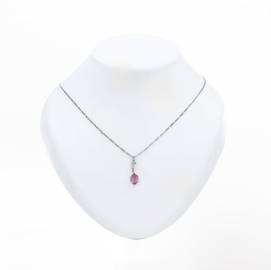 Silver Quartz Glow Chain Pendant