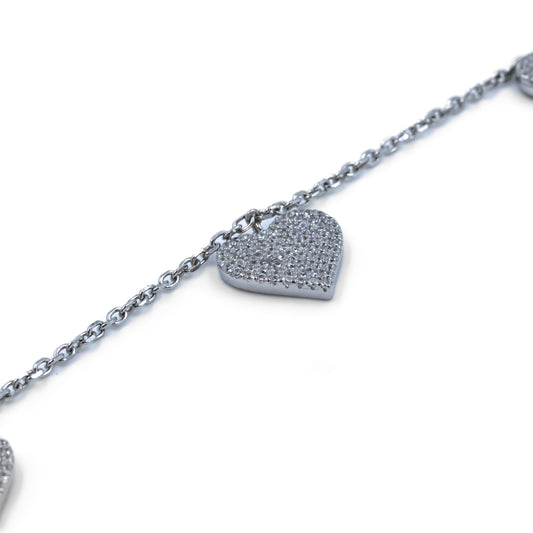 Silver Heartfelt Charm Chain