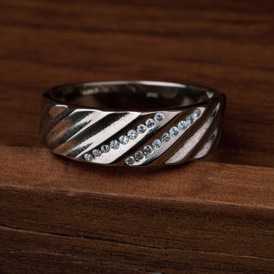 Silver Luminous Band Ring