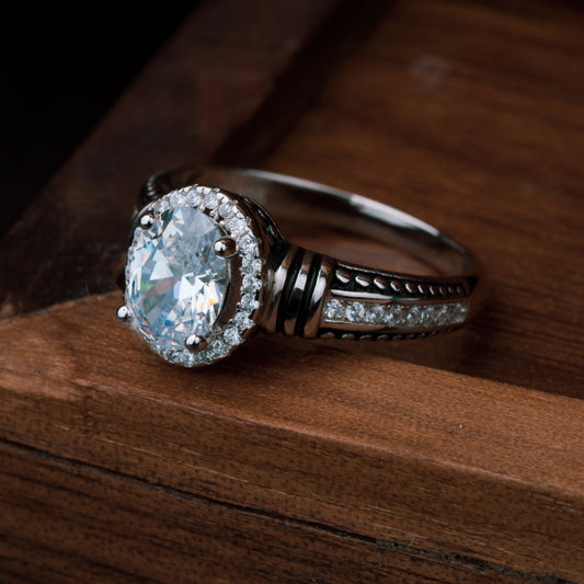 Silver Stellar Ivory Ring