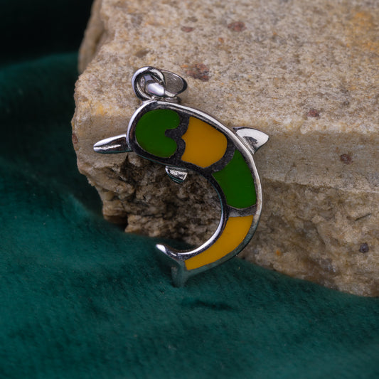Silver Dolphin Dance Pendant