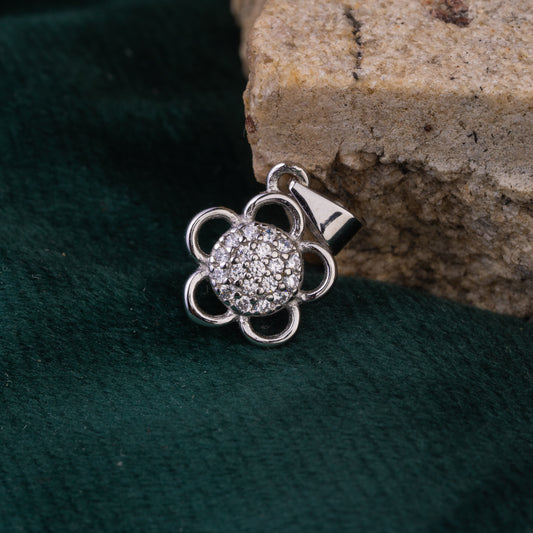 Silver Floral Blossom Pendant