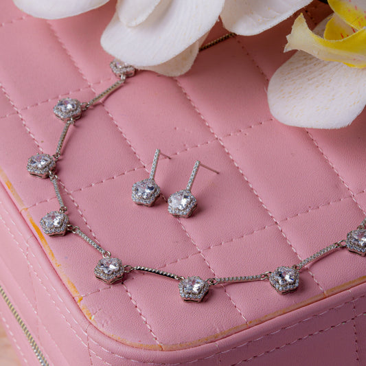 Silver Sterling Starlight Necklace Set