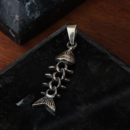Silver Fish Scale Pendant