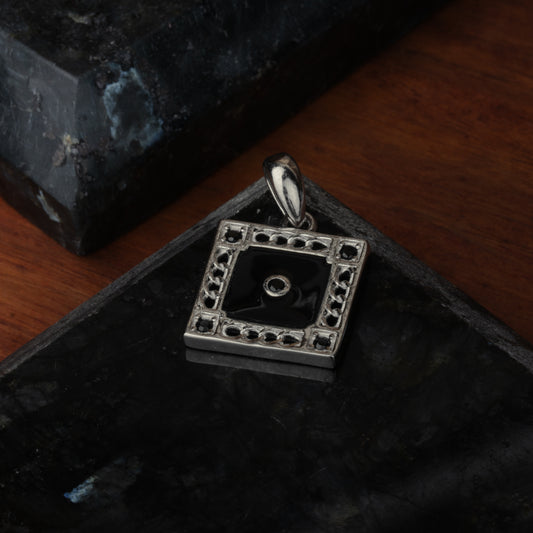 Silver Quadra Geometric Pendant