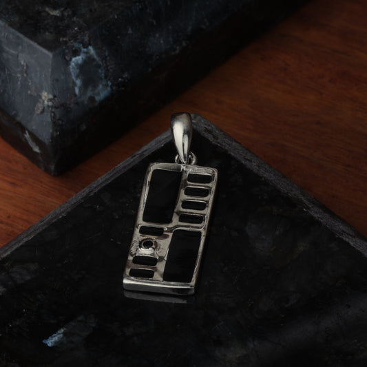Silver Rectangle Regal Radiance Pendant