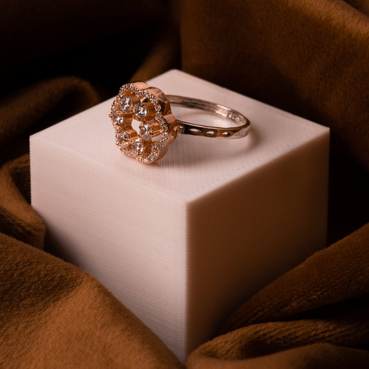 Rose Gold Blooming Flower Ring