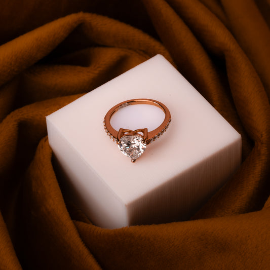 Rose Gold Solitaire Grace Ring
