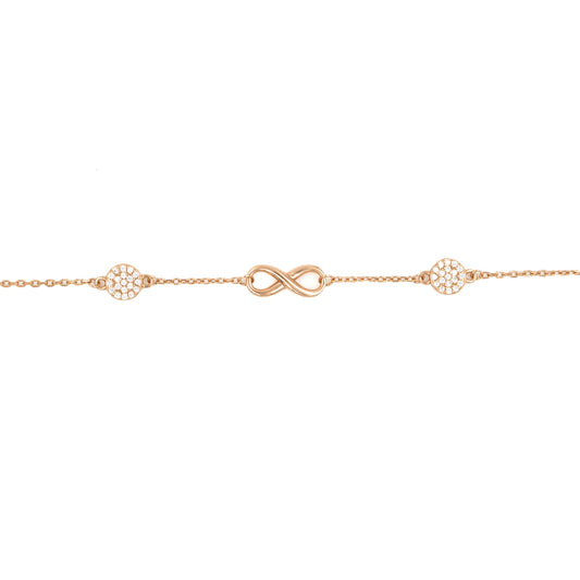 Rose Gold Minimal Infinity Bracelet