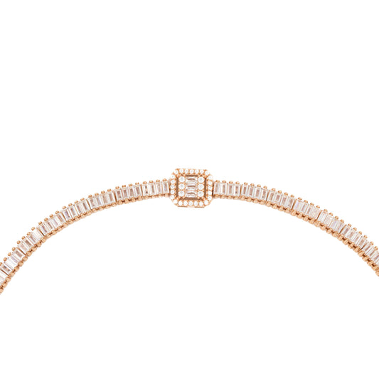 Rose Gold Sparkly Baguette Bracelet