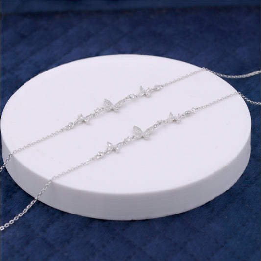 Silver Tiny Wings Anklet / Payal